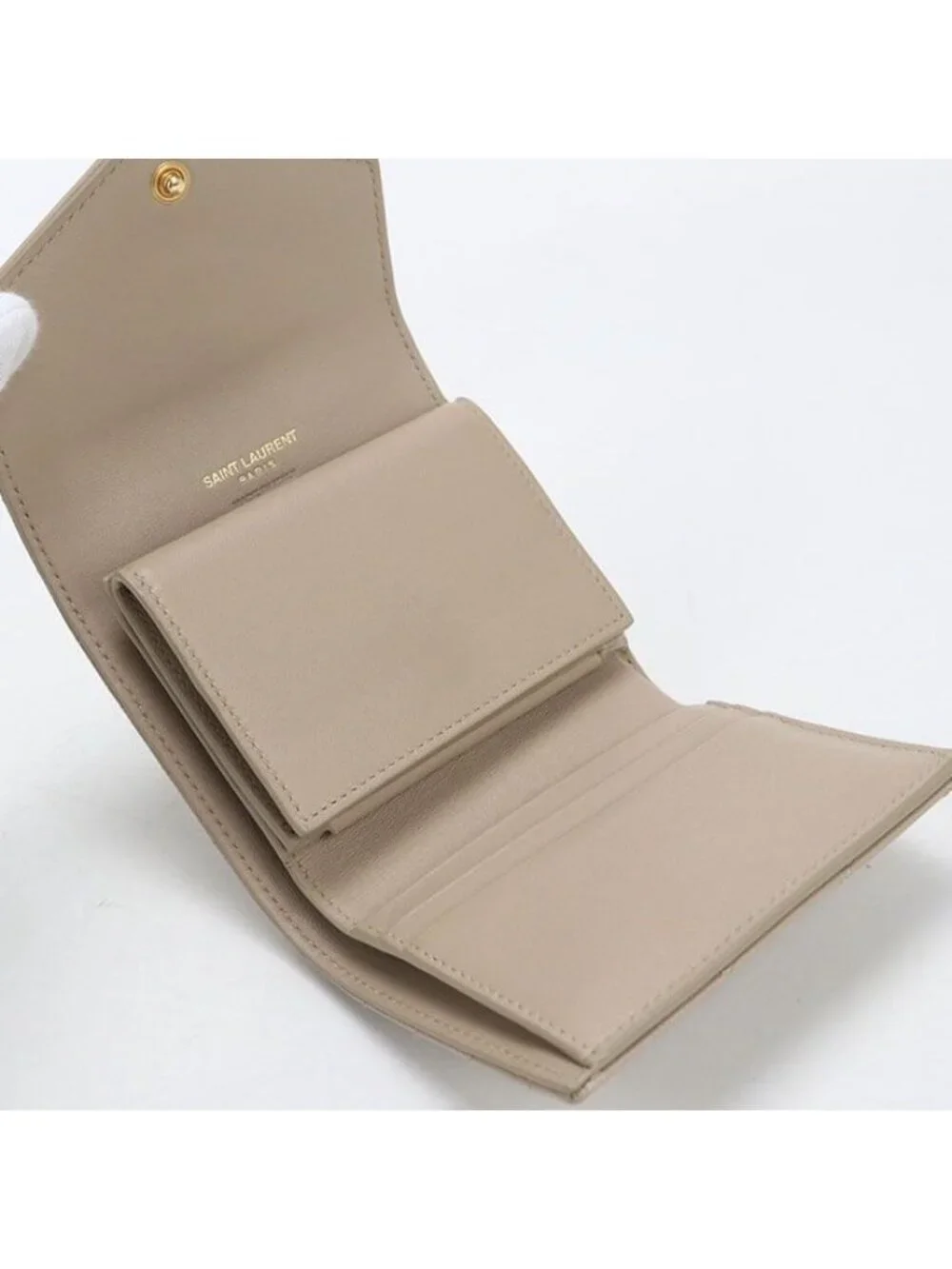 Saint Laurent Multi Fold Wallet Cassandra Trifold Leather - Picture 3 of 9